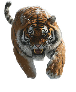 Tiger Art Vinyl Car Decal Sticker – Waterproof & UV-Resistant 8"