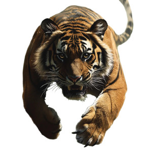 Tiger Jumping Vinyl Car Decal Sticker – Waterproof & UV-Resistant 8" Tiger Jumping Vinyl Car Decal Sticker – Waterproof & UV-Resistant 8"