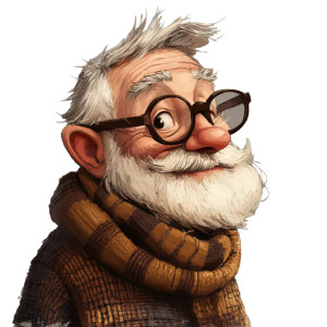 Cute Old Man V2 Vinyl Car Decal Sticker – Waterproof & UV-Resistant 8"