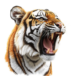 Roaring Tiger Portrait V3 Vinyl Car Decal Sticker – Waterproof & UV-Resistant 8" Roaring Tiger Portrait V3 Vinyl Car Decal Sticker – Waterproof & UV-Resistant 8"