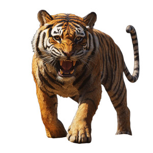 Tiger Art V2 Vinyl Car Decal Sticker – Waterproof & UV-Resistant 8"