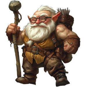 Muscular Gnome Ranger Vinyl Car Decal Sticker – Waterproof & UV-Resistant 8"