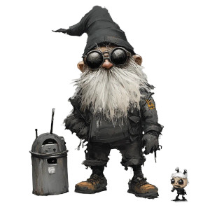 Dusty Gnome Janitor Vinyl Car Decal Sticker – Waterproof & UV-Resistant 8"