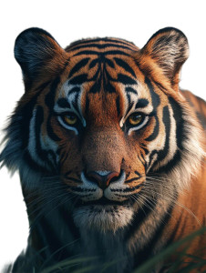 Vivid Tiger Eyes Vinyl Car Decal Sticker – Waterproof & UV-Resistant 8"