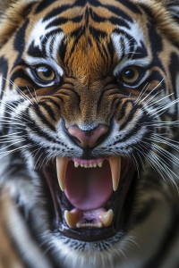 Aggressive Tiger Close-Up Vinyl Car Decal Sticker – Waterproof & UV-Resistant 8" Aggressive Tiger Close-Up Vinyl Car Decal Sticker – Waterproof & UV-Resistant 8"