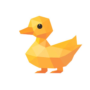 Paper Duck Vinyl Car Decal Sticker – Waterproof & UV-Resistant 8"