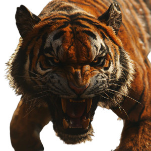 Battle-Scarred Tiger V3 Vinyl Car Decal Sticker – Waterproof & UV-Resistant 8"