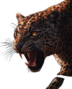 Fantasy Leopard Close-Up Vinyl Car Decal Sticker – Waterproof & UV-Resistant 8"