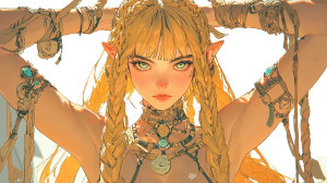 Braided Beauty Portrait Vinyl Car Decal Sticker – Waterproof & UV-Resistant 8"