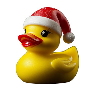 Christmas Rubber Duck V3 Vinyl Car Decal Sticker – Waterproof & UV-Resistant 8"