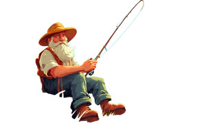 Fisherman Pioneer Vinyl Car Decal Sticker – Waterproof & UV-Resistant 8"