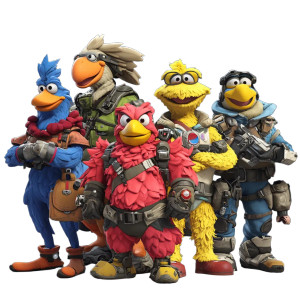 Overwatch Sesame Street Vinyl Car Decal Sticker – Waterproof & UV-Resistant 8"