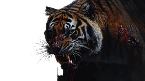 Terrifying Aggressive Tiger Vinyl Car Decal Sticker – Waterproof & UV-Resistant 8"