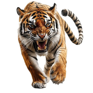 Fierce Tiger Tattoo V3 Vinyl Car Decal Sticker – Waterproof & UV-Resistant 8"