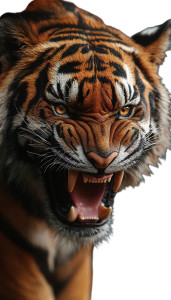 Angry Tiger V22 Vinyl Car Decal Sticker – Waterproof & UV-Resistant 8"