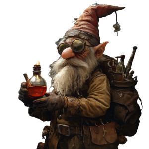 Grungy Gnome Alchemist Vinyl Car Decal Sticker – Waterproof & UV-Resistant 8"