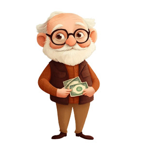 Cute Old Man V3 Vinyl Car Decal Sticker – Waterproof & UV-Resistant 8"