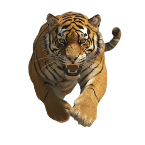 Tiger Pouncing Vinyl Car Decal Sticker – Waterproof & UV-Resistant 8" Tiger Pouncing Vinyl Car Decal Sticker – Waterproof & UV-Resistant 8"