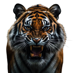 Roaring Tiger Head V5 Vinyl Car Decal Sticker – Waterproof & UV-Resistant 8"