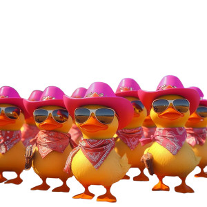 Cowboy Duckies Vinyl Car Decal Sticker – Waterproof & UV-Resistant 8" Cowboy Duckies Vinyl Car Decal Sticker – Waterproof & UV-Resistant 8"