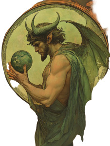 Mucha'S Green Devil Vinyl Car Decal Sticker – Waterproof & UV-Resistant 8"