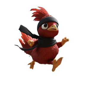 Ninja Turkey Running Vinyl Car Decal Sticker – Waterproof & UV-Resistant 8"