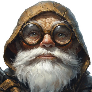 Gnome With Monocle Vinyl Car Decal Sticker – Waterproof & UV-Resistant 8"