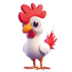 Cartoon Chicken Vinyl Car Decal Sticker – Waterproof & UV-Resistant 8" Cartoon Chicken Vinyl Car Decal Sticker – Waterproof & UV-Resistant 8"