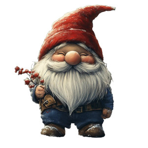 Delightful Gnome Vinyl Car Decal Sticker – Waterproof & UV-Resistant 8"