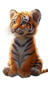 Cute Baby Tiger Vinyl Car Decal Sticker – Waterproof & UV-Resistant 8" Cute Baby Tiger Vinyl Car Decal Sticker – Waterproof & UV-Resistant 8"
