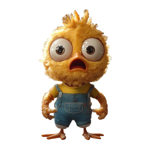 Scared Chicken Cartoon Vinyl Car Decal Sticker – Waterproof & UV-Resistant 8"