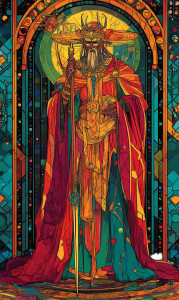 Medieval Hierophant Art Vinyl Car Decal Sticker – Waterproof & UV-Resistant 8"