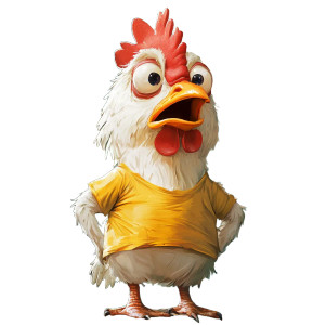 Scared Chicken Vinyl Car Decal Sticker – Waterproof & UV-Resistant 8" Scared Chicken Vinyl Car Decal Sticker – Waterproof & UV-Resistant 8"