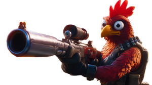 Rampaging Chicken Skin Vinyl Car Decal Sticker – Waterproof & UV-Resistant 8"