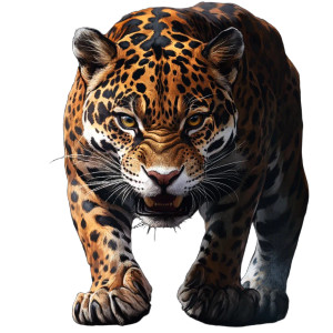 Angry Jaguar V3 Vinyl Car Decal Sticker – Waterproof & UV-Resistant 8"
