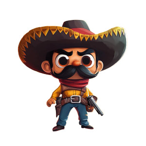 Mexican Bandito Vinyl Car Decal Sticker – Waterproof & UV-Resistant 8" Mexican Bandito Vinyl Car Decal Sticker – Waterproof & UV-Resistant 8"