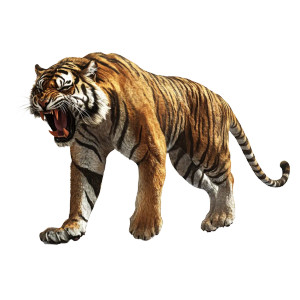 Aggressive Tiger V9 Vinyl Car Decal Sticker – Waterproof & UV-Resistant 8"
