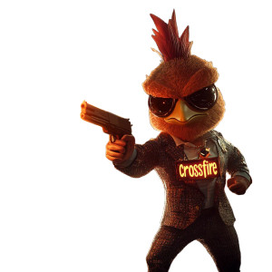 Angry Chicken Crossfire Vinyl Car Decal Sticker – Waterproof & UV-Resistant 8" Angry Chicken Crossfire Vinyl Car Decal Sticker – Waterproof & UV-Resistant 8"