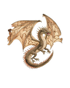 Medieval Dragon Tapestry Vinyl Car Decal Sticker – Waterproof & UV-Resistant 8"