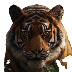 Tiger Close-Up Vinyl Car Decal Sticker – Waterproof & UV-Resistant 8"