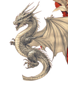 Silver Dragon Wallpaper Vinyl Car Decal Sticker – Waterproof & UV-Resistant 8"