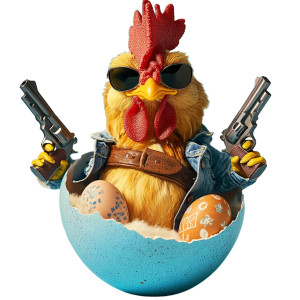 Cowboy Chicken Egg Vinyl Car Decal Sticker – Waterproof & UV-Resistant 8" Cowboy Chicken Egg Vinyl Car Decal Sticker – Waterproof & UV-Resistant 8"