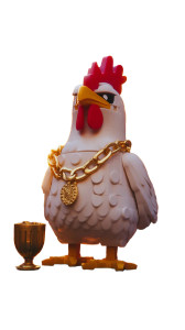 Lego Chicken Star Vinyl Car Decal Sticker – Waterproof & UV-Resistant 8"