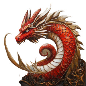 Red Dragon V2 Vinyl Car Decal Sticker – Waterproof & UV-Resistant 8"