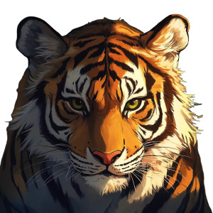 Anime Tiger Vinyl Car Decal Sticker – Waterproof & UV-Resistant 8"