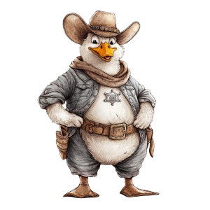 Cowboy Goose V2 Vinyl Car Decal Sticker – Waterproof & UV-Resistant 8"