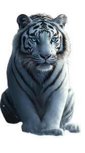 White Tiger Vinyl Car Decal Sticker – Waterproof & UV-Resistant 8" White Tiger Vinyl Car Decal Sticker – Waterproof & UV-Resistant 8"