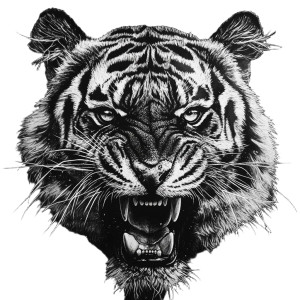 Strong Tiger Avatar Vinyl Car Decal Sticker – Waterproof & UV-Resistant 8"