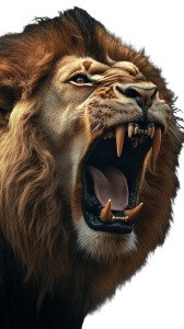 Roaring Lion V3 Vinyl Car Decal Sticker – Waterproof & UV-Resistant 8"