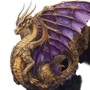 Golden Dragon Art V2 Vinyl Car Decal Sticker – Waterproof & UV-Resistant 8"